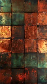 Oxidized ember tiles trading rusted whispers of light.