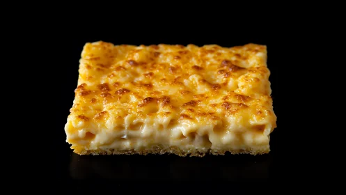 Baked Mac and Cheese Bar with Golden Crust.