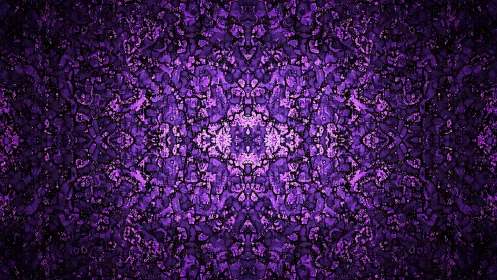 Iridescent violet crystalline mosaic with radial symmetry.