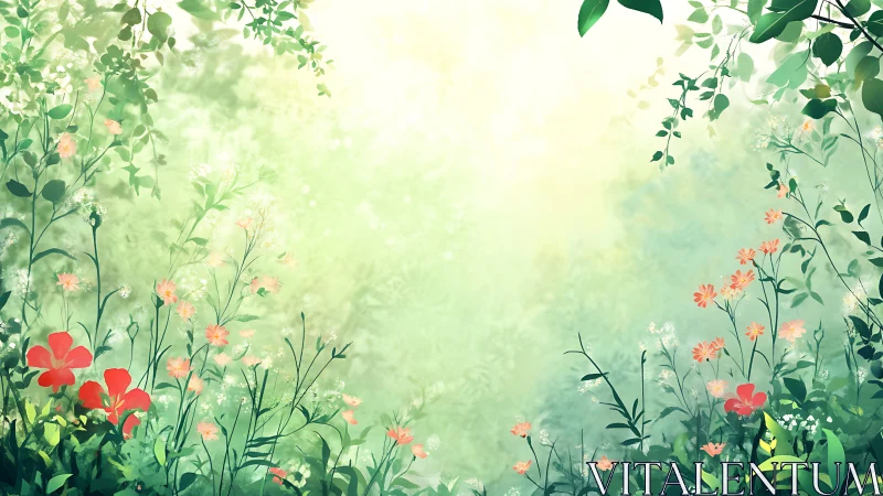 Whimsical Garden Gates: Where Petals Court the Mist.