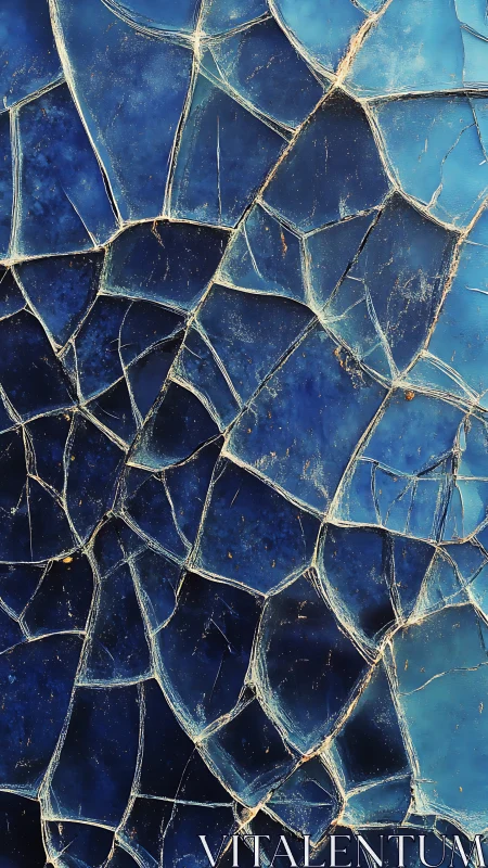Tidal shards of blue glass weaving a fractured night sky.