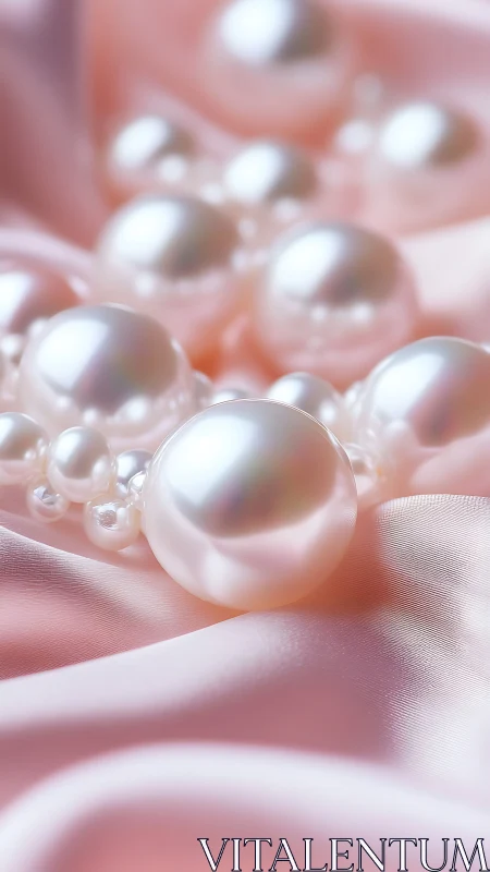 Blush satin cradle for luminous pearls in gentle bloom.
