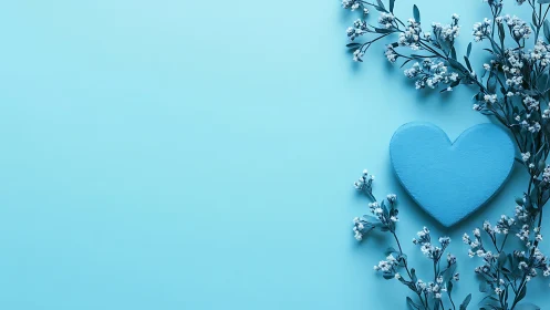 Monochromatic Heart: Floral Composition in Minimalist Design.