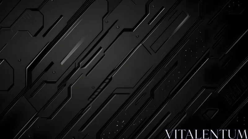 Futuristic black geometric tech background with sleek lines.