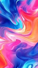 High-saturation fluid gradient waves in multicolor abstract field