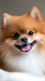 Sunbeam-cheeked Pomeranian beams pure pocket-sized joy