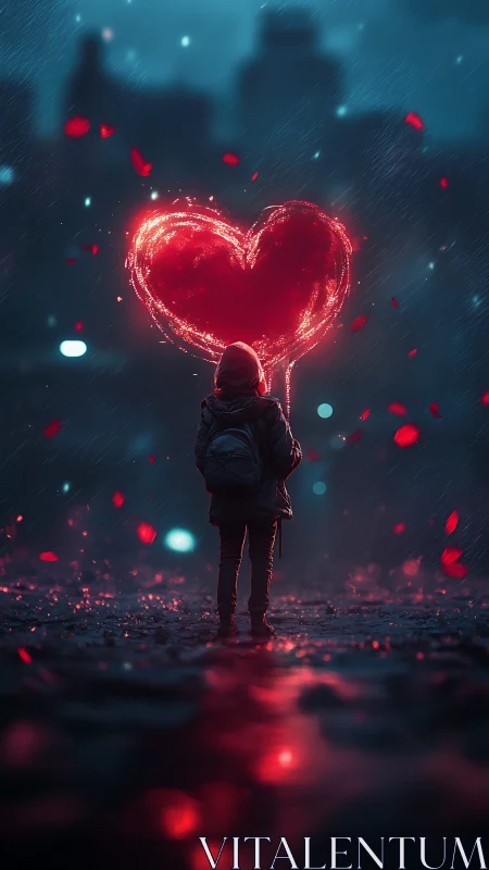 Someone's Heart Glows Bright in the Rain.