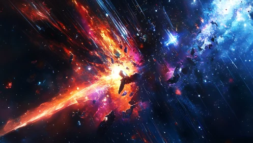 Relativistic stellar collision with luminous plasma ejecta