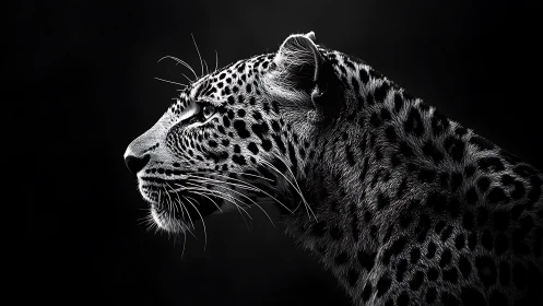 Quiet strength glows in this striking leopard side portrait