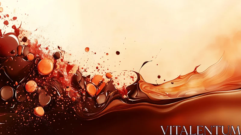 Viscous chocolate fluid dynamics with suspended caramel droplets