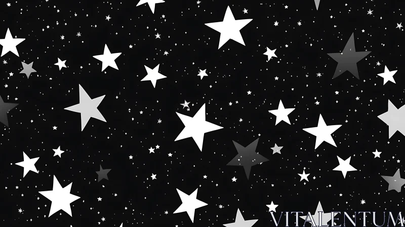 Monochrome starfield pattern with layered geometric constellations.