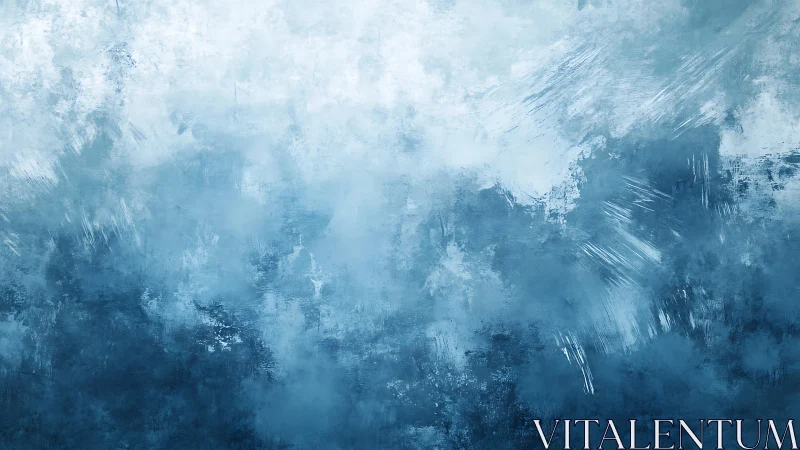 Abstract blue textured background with soft brush strokes and gradient.