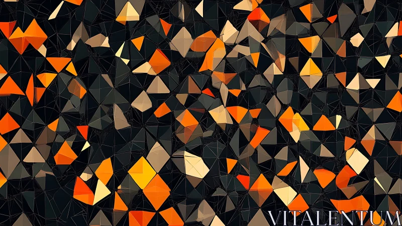 Shattered Ember Triangles Dancing Across Midnight Glass.