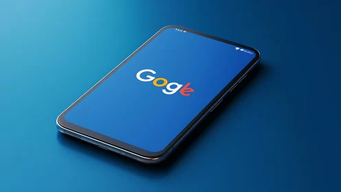 Google Brand Logo Interface on Modern Smartphone Display