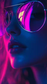 Neon reflections rewrite midnight stories across mirrored lenses