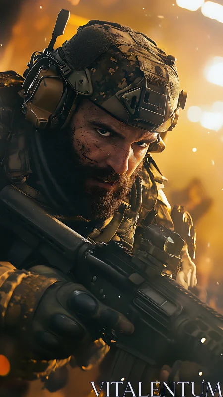 Battle-hardened operator carves a path through molten chaos