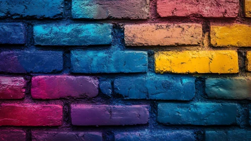 Color-drenched bricks trade shadows for electric whispers