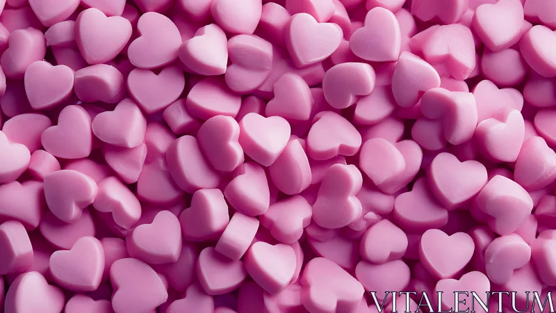 Three-Dimensional Foam Heart Forms in Magenta and Rose Spectral Palette