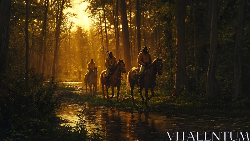 Warm sunset ride through a quiet forest stream trail.