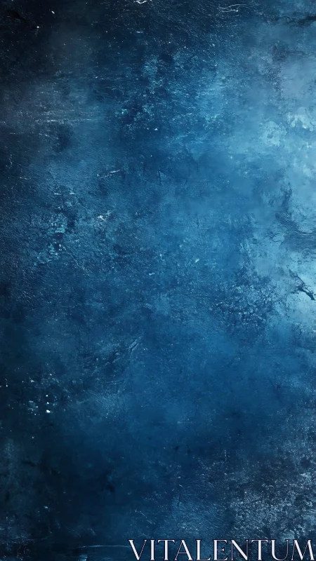 Textured cobalt-blue abstract surface shows layered pigment gradients