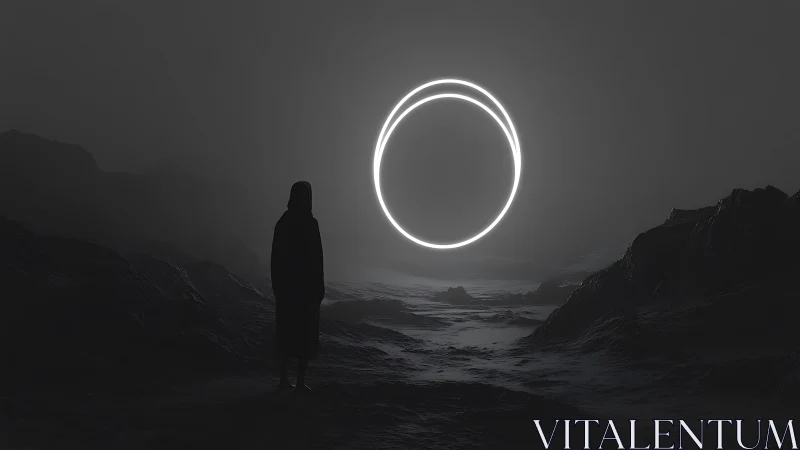Silent wanderer studies twin halo in a drowned moonvalley