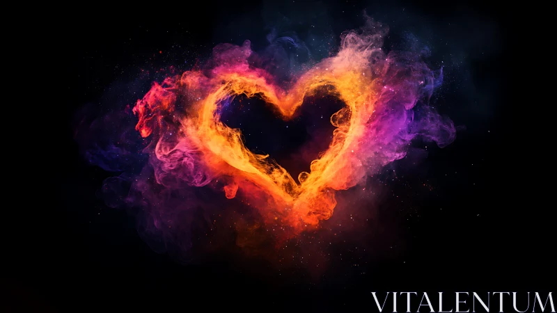 Fiery Heart aflame with Passionate Energy and Wonder