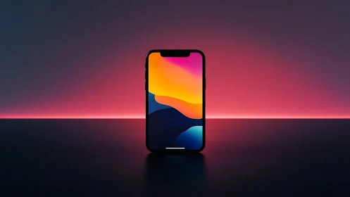 Glowing Smartphone Displays Vibrant Abstract Wallpaper.