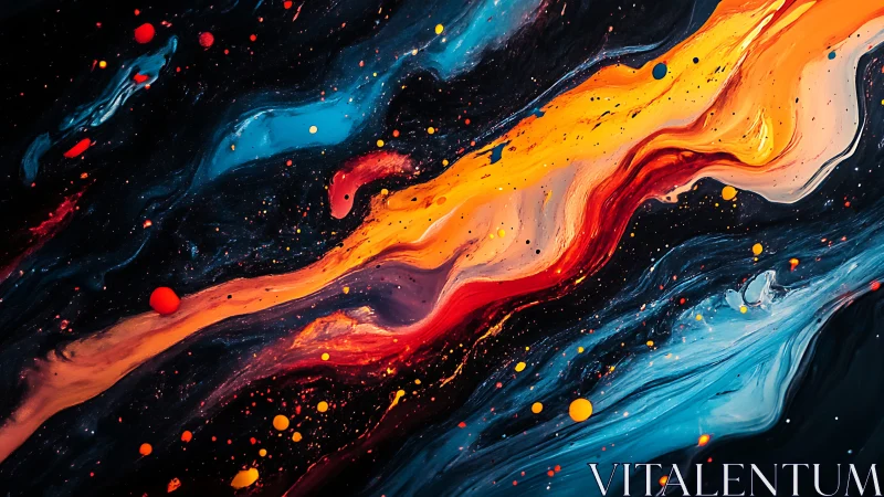 Viscous fluid dynamics in cosmic nebula color field abstraction