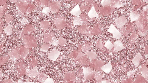 Soft rose glitter and crystals create a dreamy sparkling field
