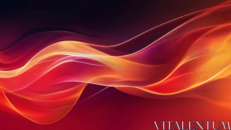 Luminous Wave Gradient Abstract Composition