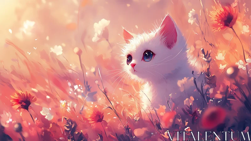 Luminous Whiskers: A Feline's Golden Hour Dream.