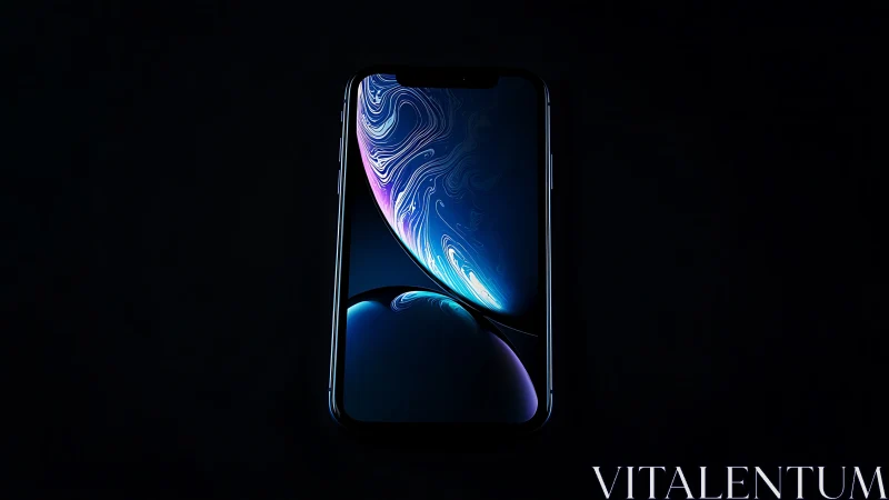 Luminous Marble Portal: Digital Liquid Flowing Through Glass.