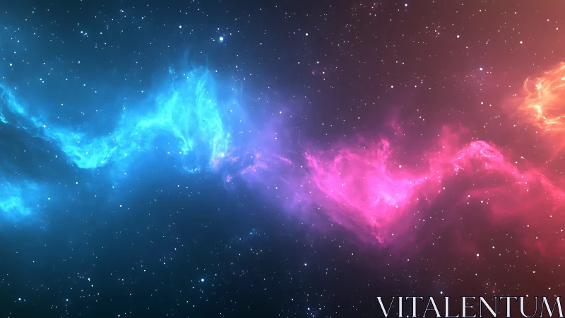 Prismatic nebula duet crossing a star-salted midnight gulf.