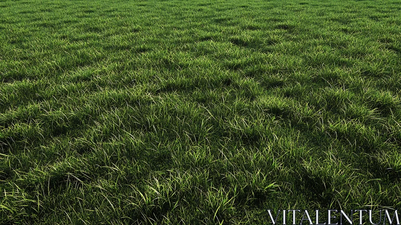 Photoreal grass field with dense low-cut turf texture study.