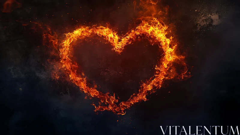 Burning Heart: A Fiery Symbol of Passionate Emotion