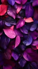 Velvet neon foliage weaving a twilight symphony of color.