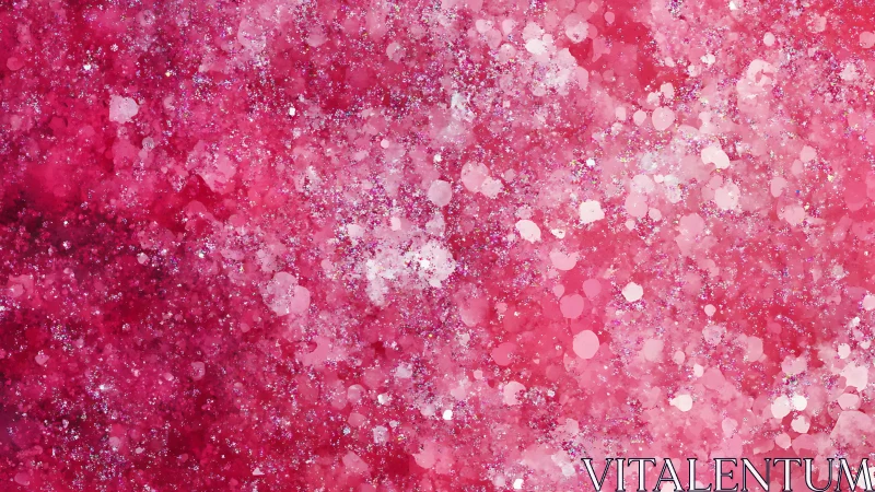 Pink glitter texture with layered luminous bokeh field.