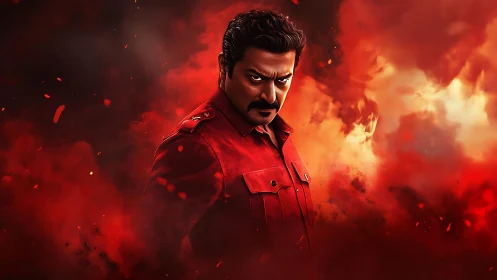 Firestorm commander carves intensity from swirling crimson