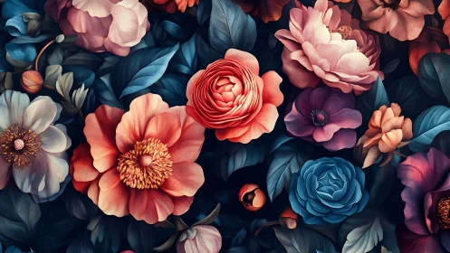 Velvet Garden: Blooms in Jewel Tones.