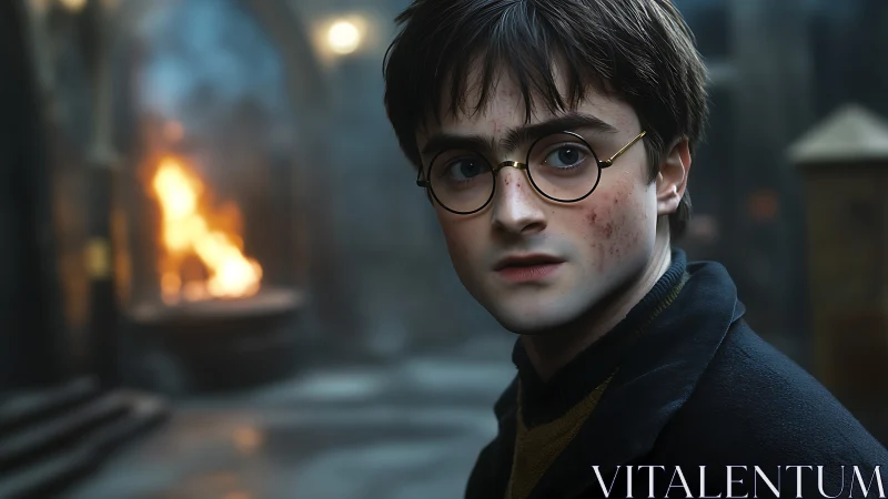 Photorealistic close-up portrait in dramatic low-key lighting.