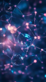 Neon molecular lattice with refractive nodes in shallow depth field