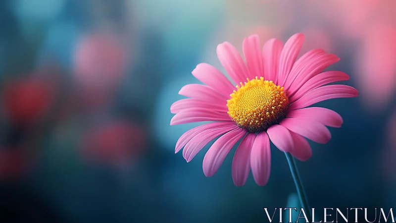 Magenta Bloom Commands Soft Focus Stage with Golden Heart