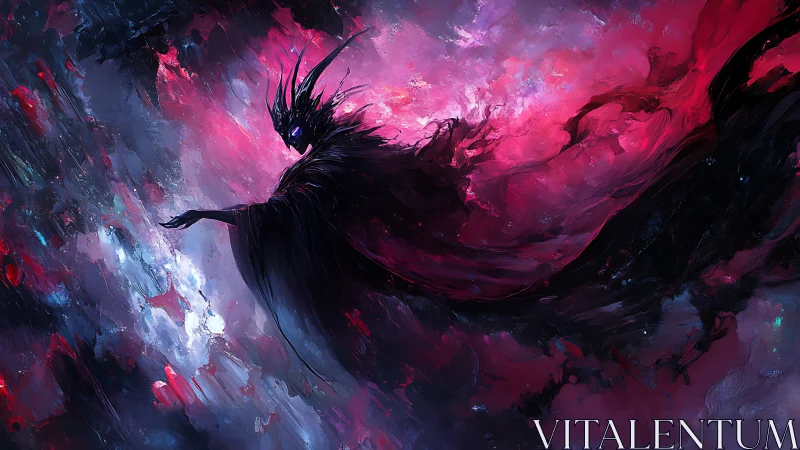 Dark astral wraith in swirling magenta nebular cloak.