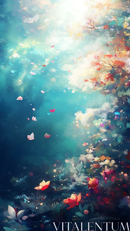 Spectral aquatic bloomfield under refracted skylight gradients.