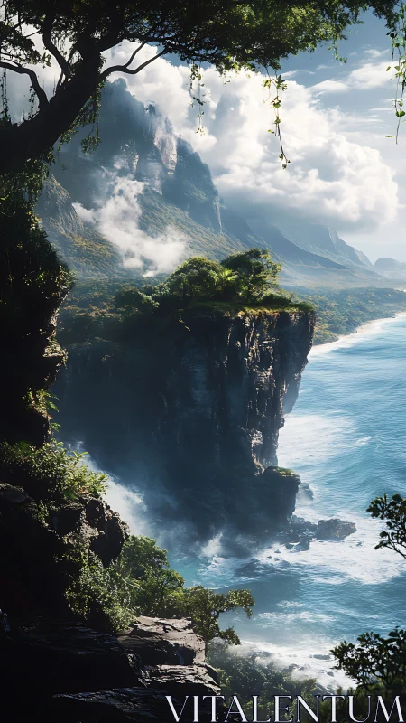 Sentinel Cliffs Embrace Azure Dreams.