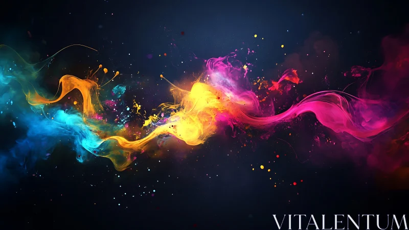 Chromatic nebula duet swirling across midnight silence.