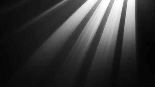 Volumetric light shafts cut through particulate dark space