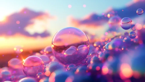 Sunrise bubble cosmos bathing in neon pastel daydreams.