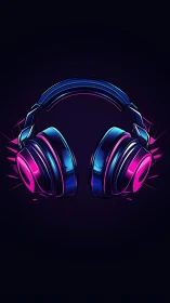Neon headphones glow softly and invite a bold sound journey