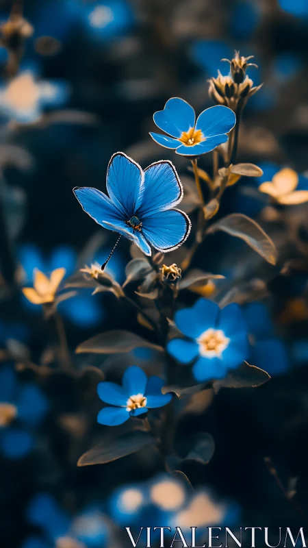 Cerulean Dreams Dance Among Golden Whispers.